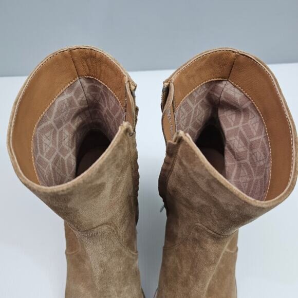 Aquatalia Bellamy Ankle Boot Womens 9.5 Brown Suede Water Resistant Designer - Picture 10 of 15